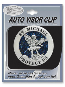 Glitter auto car Visor Clip: St Michael Glitter auto car Visor Clip: St Michael