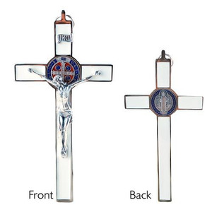 St Benedict 8" Enamel Wall Crucifix St Benedict 8" Enamel Wall Crucifix