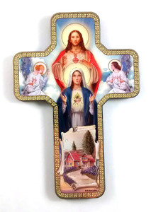 Jesus and Mary Wood Cross Jesus and Mary Wood Cross