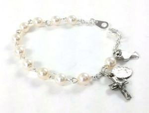 First Communion Pearl Bead Bracelet First Communion Pearl Bead Bracelet