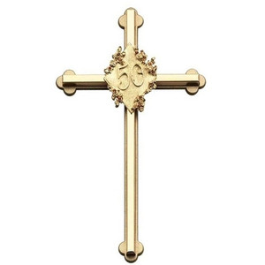 Gold 50th Anniversary 8" Wedding Cross Gold 50th Anniversary 8" Wedding Cross
