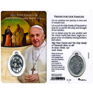 Prayer For Our Families Holy Card with Medal HC-1001 Prayer For Our Families Holy Card with Medal HC-1001