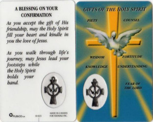 Confirmation Holy Card with Medal Confirmation Holy Card with Medal