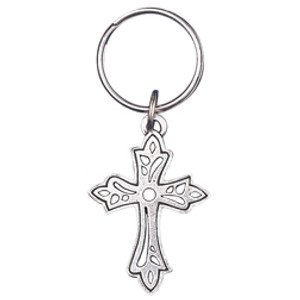 Keychain Solid Pewter Cross 510-369-6622 Keychain Solid Pewter Cross 510-369-6622
