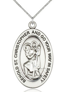 Sterling Silver St. Christopher Pendant 11022SS/24SS Sterling Silver St. Christopher Pendant 11022SS/24SS