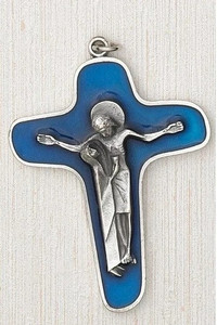 Blue Enamel SORROWFUL MOTHER PASSION CRUCIFIX 171-11-9424 Blue Enamel SORROWFUL MOTHER PASSION CRUCIFIX 171-11-9424