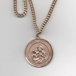 San Jose - Medalla Grande de Oro en Forma Redonda San Jose - Medalla Grande de Oro en Forma Redonda