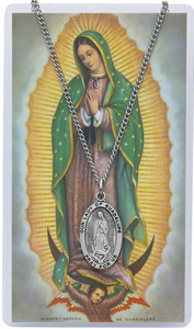 Our Lady of Guadalupe Medal Spanish Text Prayer Card Set PSD500GU Our Lady of Guadalupe Medal Spanish Text Prayer Card Set PSD500GU