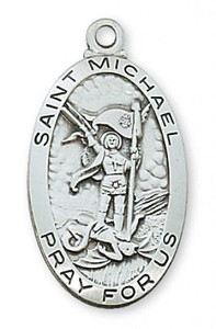 STERLING SILVER ST MICHAEL PATRON SAINT OF POLICE, EMT AND SOLDIERS STERLING SILVER ST MICHAEL PATRON SAINT OF POLICE, EMT AND SOLDIERS