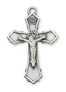 Sterling Silver Crucifix with Chain L8075 Sterling Silver Crucifix with Chain L8075