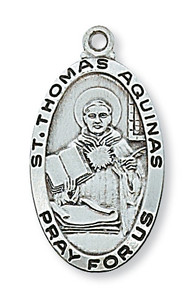 St. Thomas Aquinas Sterling Silver Medal L550 St. Thomas Aquinas Sterling Silver Medal L550