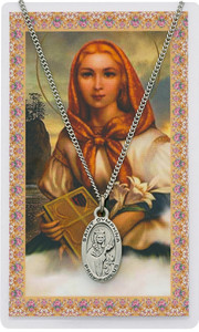 St. Dymphna Prayer Card with Pendant PSD500DY St. Dymphna Prayer Card with Pendant PSD500DY