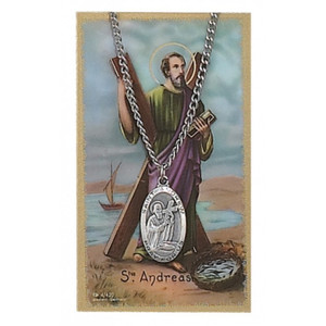 St. Andrew Patron Saint Prayer Card w/ Medal St. Andrew Patron Saint Prayer Card w/ Medal