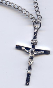 3cm Sterling Silver Crucifix with 24" Chain L8086 3cm Sterling Silver Crucifix with 24" Chain L8086