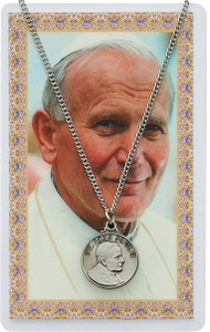 ST JOHN PAUL Pendant and PRAYER CARD SET PSD697 ST JOHN PAUL Pendant and PRAYER CARD SET PSD697