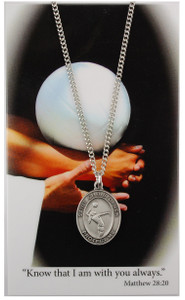 Girls Volleyball Prayer Card and Saint Christopher Pewter Medal Set PSD676VB Girls Volleyball Prayer Card and Saint Christopher Pewter Medal Set PSD676VB