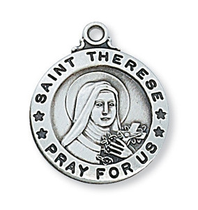 Sterling Silver St. Therese Pendant L600TF Sterling Silver St. Therese Pendant L600TF