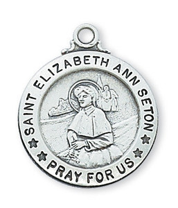 Sterling Silver St. Elizabeth Ann Seton Pendant L600EAS Sterling Silver St. Elizabeth Ann Seton Pendant L600EAS