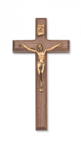 8" Walnut Crucifix 80-01