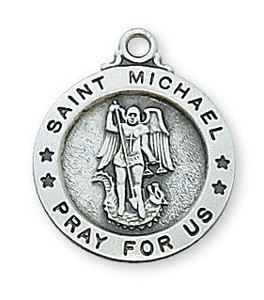 Sterling Silver Small St. Michael Pendant L700MK Sterling Silver Small St. Michael Pendant L700MK