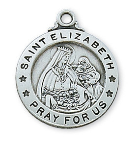Sterling Silver St. Elizabeth of Hungry Pendant L600EZ Sterling Silver St. Elizabeth of Hungry Pendant L600EZ