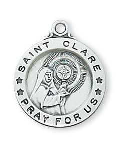 Sterling Silver Small St. Clare Pendent L700CL Sterling Silver Small St. Clare Pendent L700CL