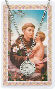 Saint Anthony Pewter Medal & Holy Card Set PSD600AN Saint Anthony Pewter Medal & Holy Card Set PSD600AN