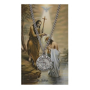 St. John the Baptist Pendant and Prayer Card Set PSD600JBT