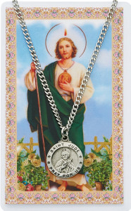 Saint Jude Pewter Medal & Prayer Card Set PSD600JU Saint Jude Pewter Medal & Prayer Card Set PSD600JU
