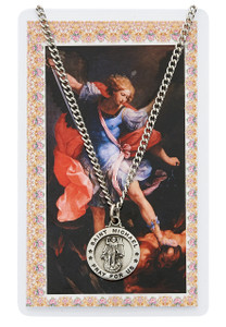 ST MICHAEL PRAYER CARD SET WITH MEDAL PSD600MK