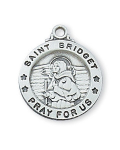 Sterling Silver Small St. Bridget Pendant L700BG
