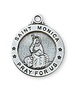 Sterling Silver Small St. Monica Pendant L700MN Sterling Silver Small St. Monica Pendant L700MN