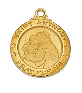 Gold over Sterling Silver Small St. Anthony Pendent J700AN Gold over Sterling Silver Small St. Anthony Pendent J700AN