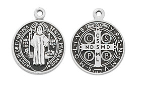 Sterling Silver St. Benedict Medal L762