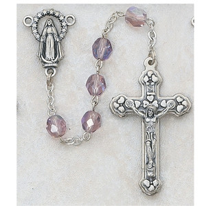 Amethyst (June) Crystal Bead Rosary 120-AMR