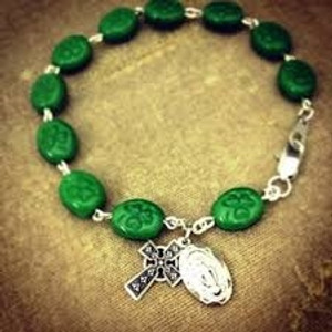 Irish Shamrock Rosary Bracelet 920d Irish Shamrock Rosary Bracelet 920d