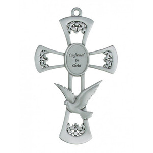 Confirmed in Christ 6" Pewter Confirmation Cross 77-20 Confirmed in Christ 6" Pewter Confirmation Cross 77-20