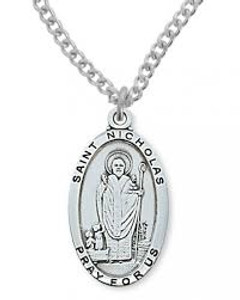 St. Nicholas Sterling Silver Medal L550 St. Nicholas Sterling Silver Medal L550