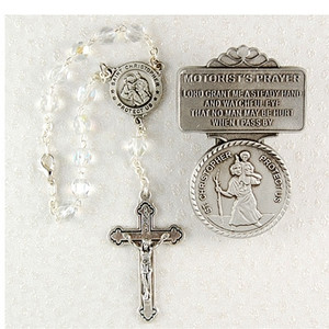 Saint Christopher Auto Rosary and Visor Clip AV-CH Saint Christopher Auto Rosary and Visor Clip AV-CH