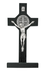 6" Black Standing St. Benedict Crucifix 80-89