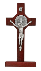 6" Cherry Standing St. Benedict Crucifix 80-91 6" Cherry Standing St. Benedict Crucifix 80-91
