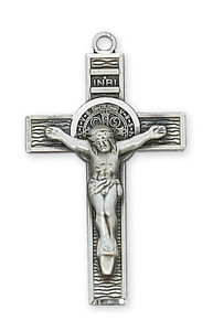 Sterling Silver St. Benedict Crucifix L9121 Sterling Silver St. Benedict Crucifix L9121