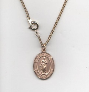 Santa Barbara - Medalla Mediana de Oro, 3/4" Forma Oval Santa Barbara - Medalla Mediana de Oro, 3/4" Forma Oval
