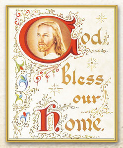God Bless Our Home Wall Plaque 810-387 God Bless Our Home Wall Plaque 810-387