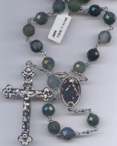 24" Genuine Jade Bead Rosary R258 24" Genuine Jade Bead Rosary R258