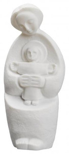 Madonna with Child 7" White Onyx Statue, OW143 Madonna with Child 7" White Onyx Statue, OW143