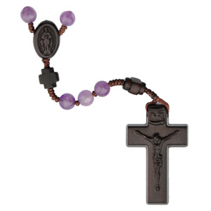 6mm Amethyst/Jujube Wood Rosary R4456 6mm Amethyst/Jujube Wood Rosary R4456