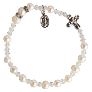 6mm Genuine Pearl Rosary Bracelet RBS30 6mm Genuine Pearl Rosary Bracelet RBS30
