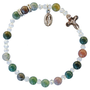 6mm Genuine Multicolor Onyx Bracelet RBS38 6mm Genuine Multicolor Onyx Bracelet RBS38