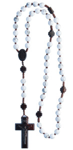 8mm Howlite/Jujube Wood Rosary R4558 8mm Howlite/Jujube Wood Rosary R4558